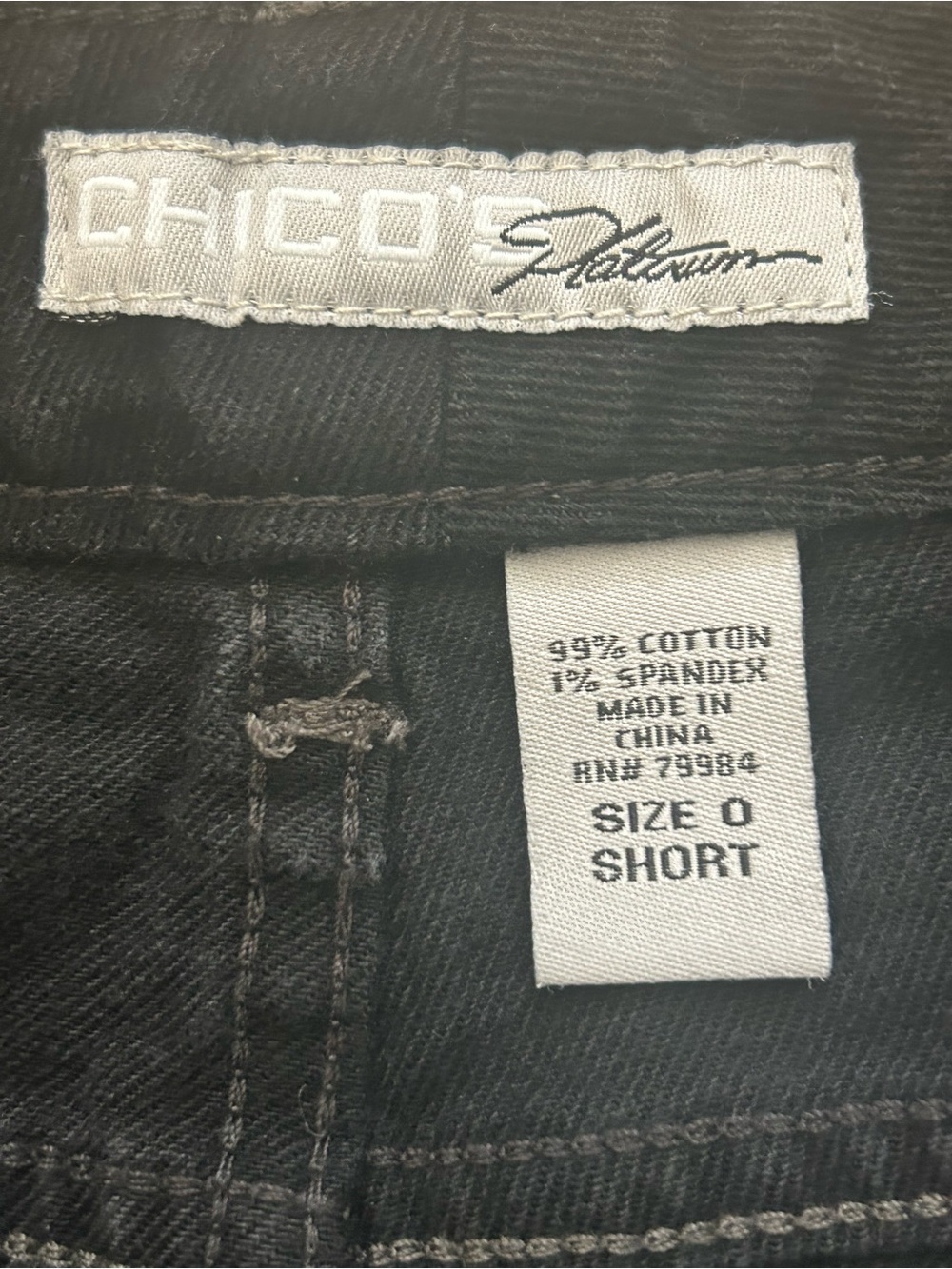 Chico's Women's Black Straight-Leg Jeans Size S/4 short ( Chico size 0) - Picture 4 of 7
